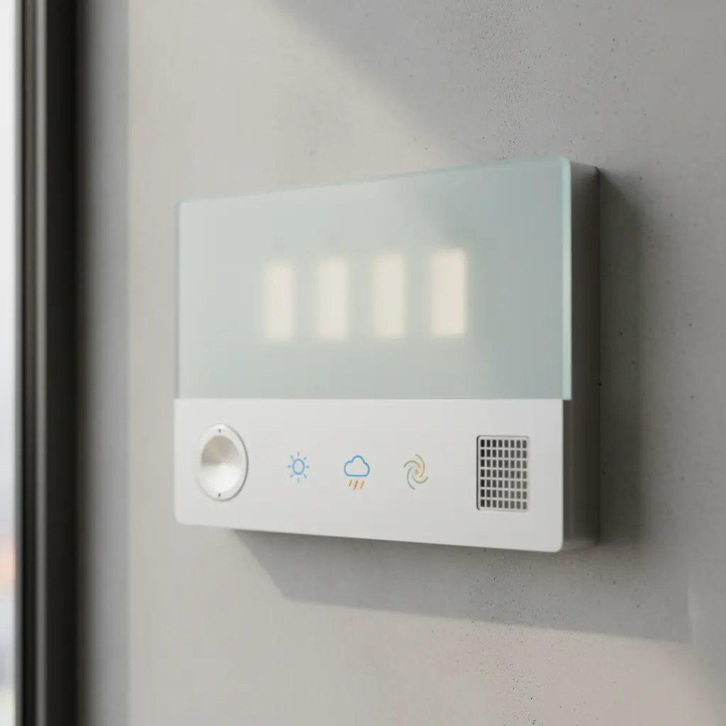 Sensors and digital interface of a climate control unit