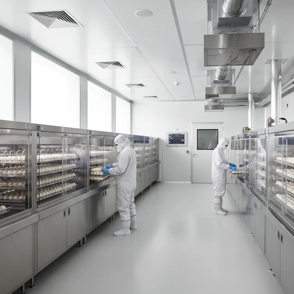 Hatchery cleanroom facility